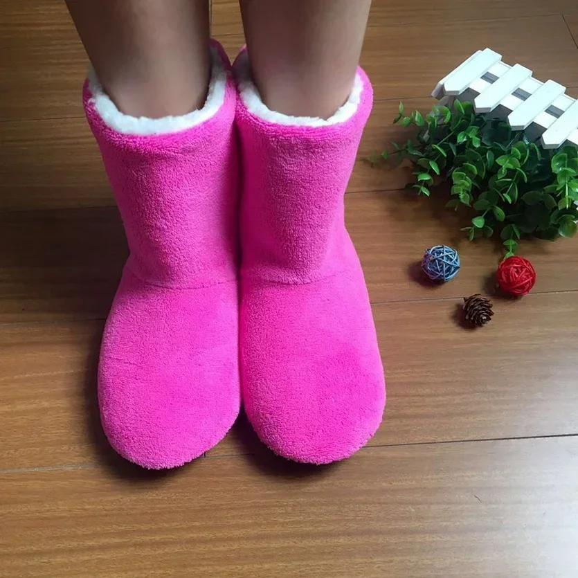 Top Trends: Winter Home Slipper Boot Women Non Slip Thickened Warm Children Fleece Soft Indoor Plush Cotton Female Floor Shoes House Men Shoppable Styles - Image 2