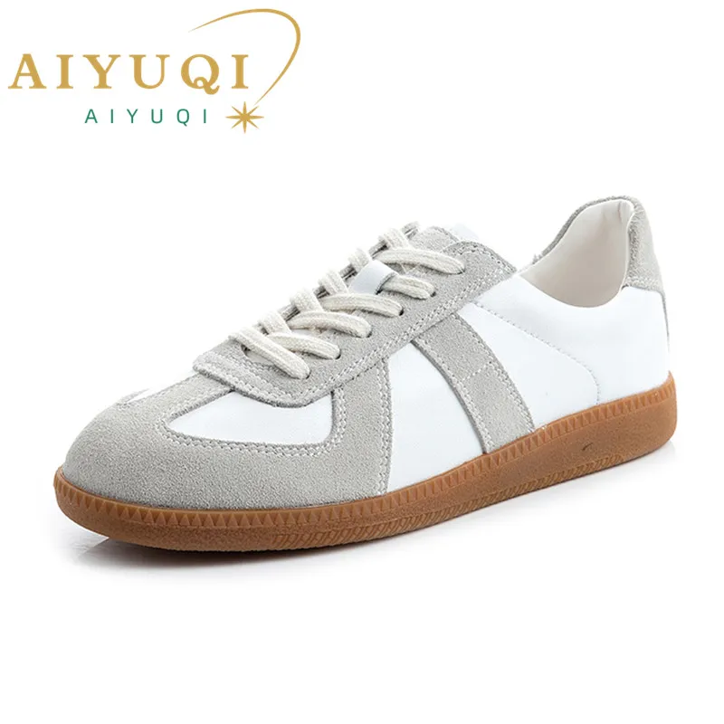 Top Trends: AIYUQI Women&#039;s Sneakers 2024 New Genuine Leather Ladies Moral Training Shoes Casual Spring Flat Shoes Women Shoppable Styles