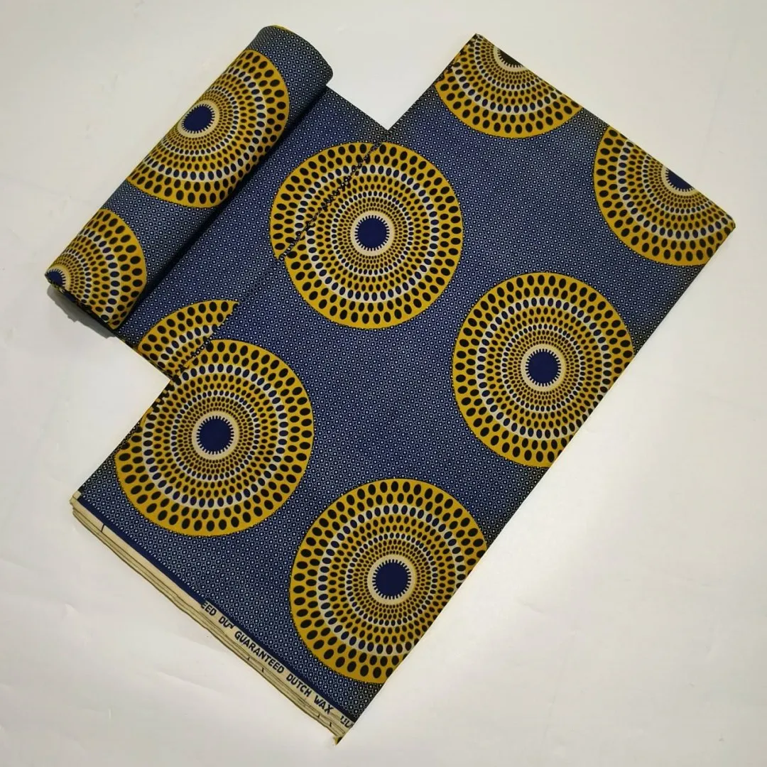 Top Trends: Afican Real Wax Fabric Sewing Material 100% Cotton Ghana Ankara 6 Yards Super High Quality For Dress Sewing Material T9 Shoppable Styles