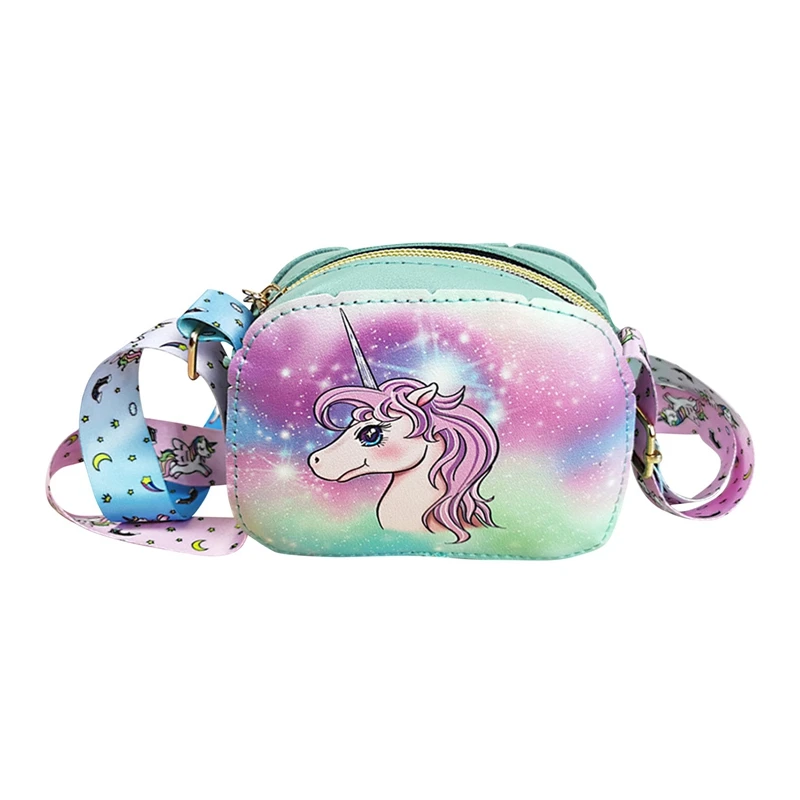 Top Trends: Girls Shoulder Bag Cartoon Rainbow Unicorn PU Phone Bag Baby Children&#039;s Single Shoulder Messenger Parent-child Accessories Bag Shoppable Styles