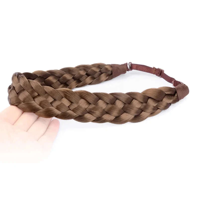 Top Trends: Lady Hairband Fashion Headband Synthetic Plait Elastic Headband Braided Band Hair Accessories Hair Extension Headwear Hairbands Shoppable Styles - Image 6