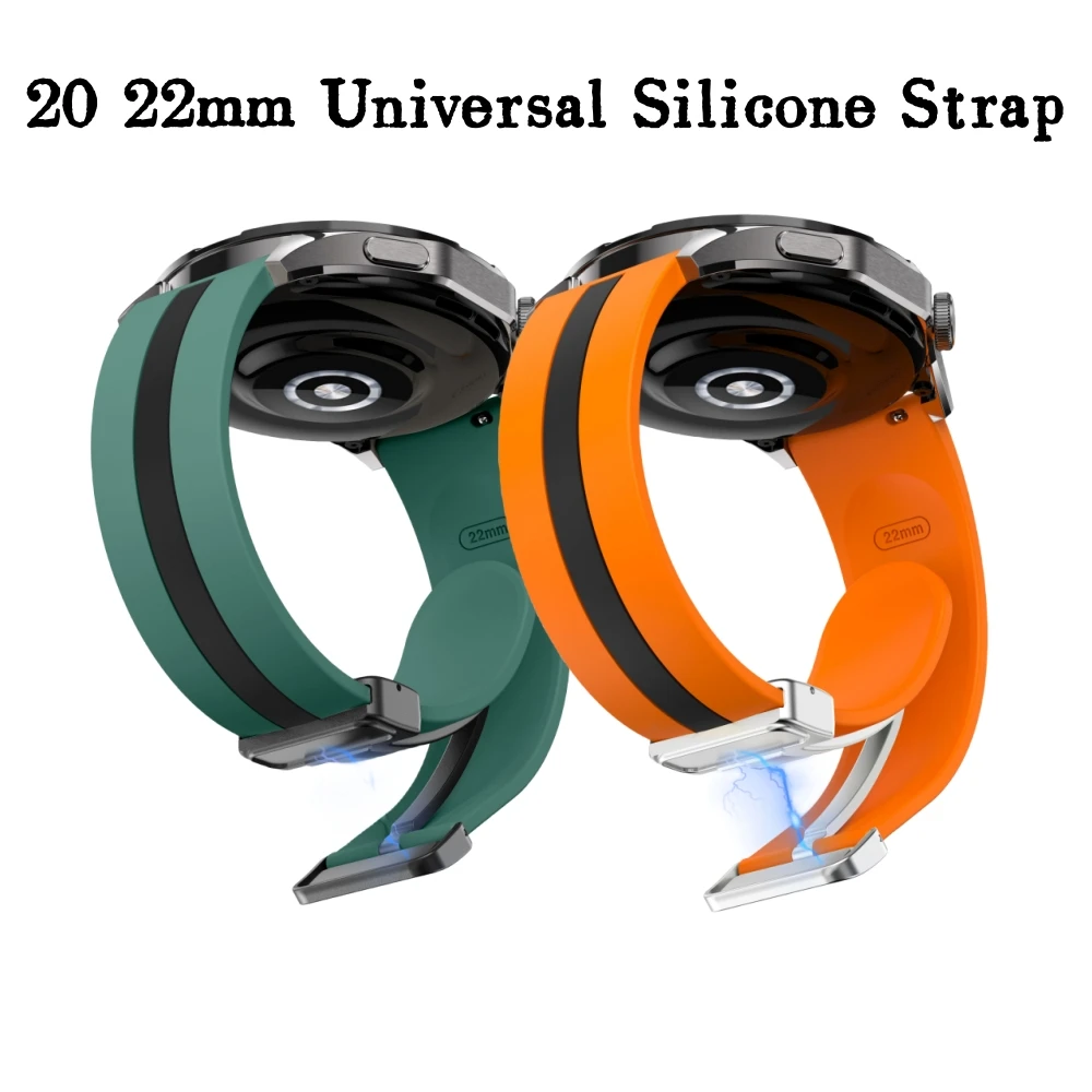 Top Trends: 20 22mm Huawei Watch Rubber Strap For GT2 / 3 46mm Wristband For Samsung Watch4 5 6 40 44mm Bracelet Universal Band Belt Shoppable Styles