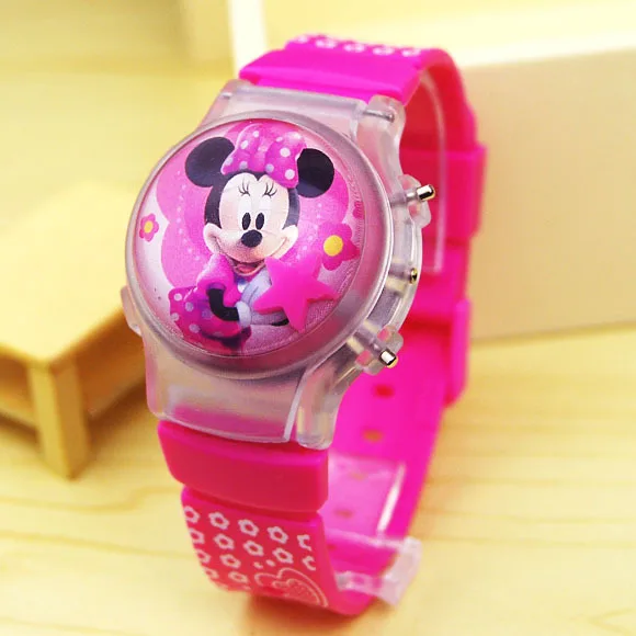 Top Trends: Disney Mickey Minnie Children&#039;s Watch Action Figure Spiderman Luminous Flash Music Toy Watch Kids Clock Watches Birthday Gifts Shoppable Styles