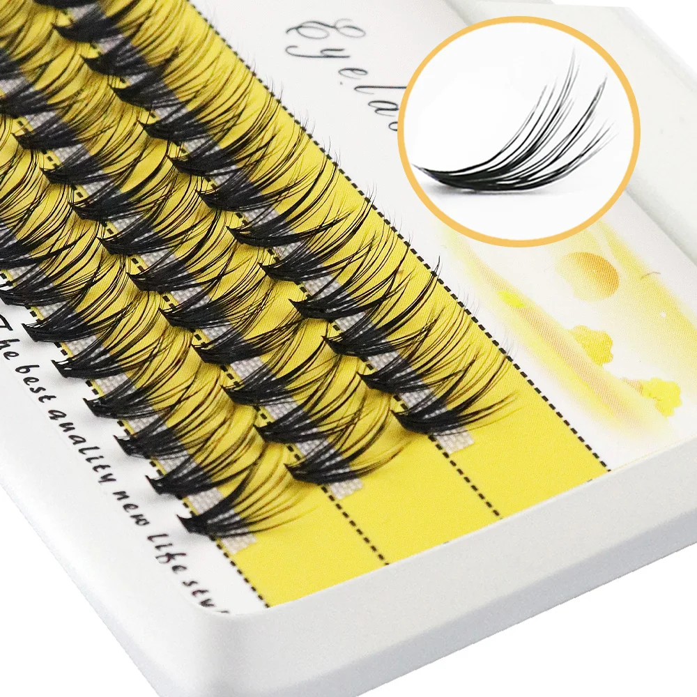 Top Trends: 10 / 20 / 30D Natural Clusters Eyelash Extension C / D Volume 1box / 60 Bundle 3D Russian Individual Eyelashes Lashes Wholesale Choice Shoppable Styles