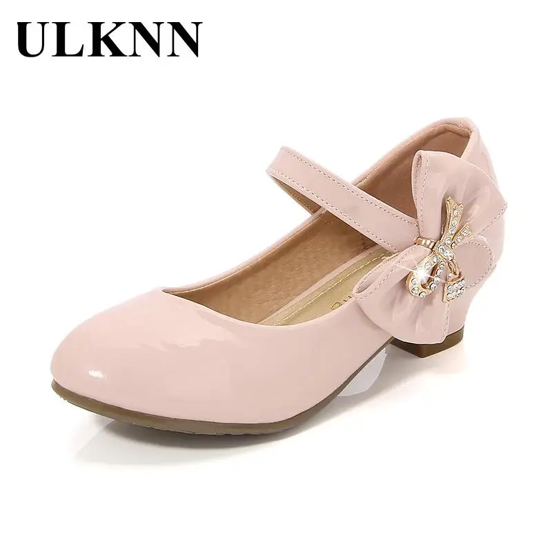 Top Trends: Girl's High Heels 2023 Children's Black White Pink Children Show Baby Princess Dress Heels New Cuhk Elementary Single Shoe Shoppable Styles