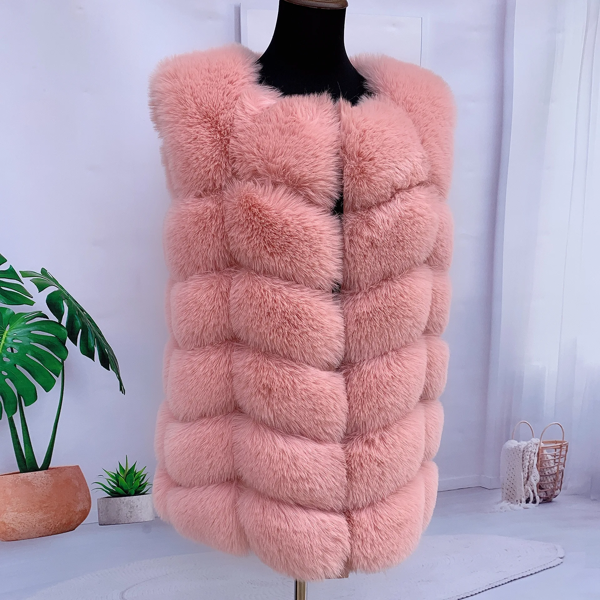 Top Trends: Fur Faux Fur Fox Fur Vest Ladies Winter Autumn Coat Faux Fur Fluffy Jacket Women Jacket Shaggy Coat Fur Jackets Faux Fur Jackets Shoppable Styles - Image 4