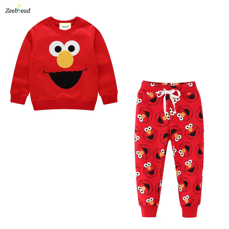 Top Trends: Jumping Meters Baby Boys Clothing Sets Elmo Autumn Winter Boy Set Sport Suit For Boys Sweater Shirt Pants 2 Pieces Sets Children Shoppable Styles