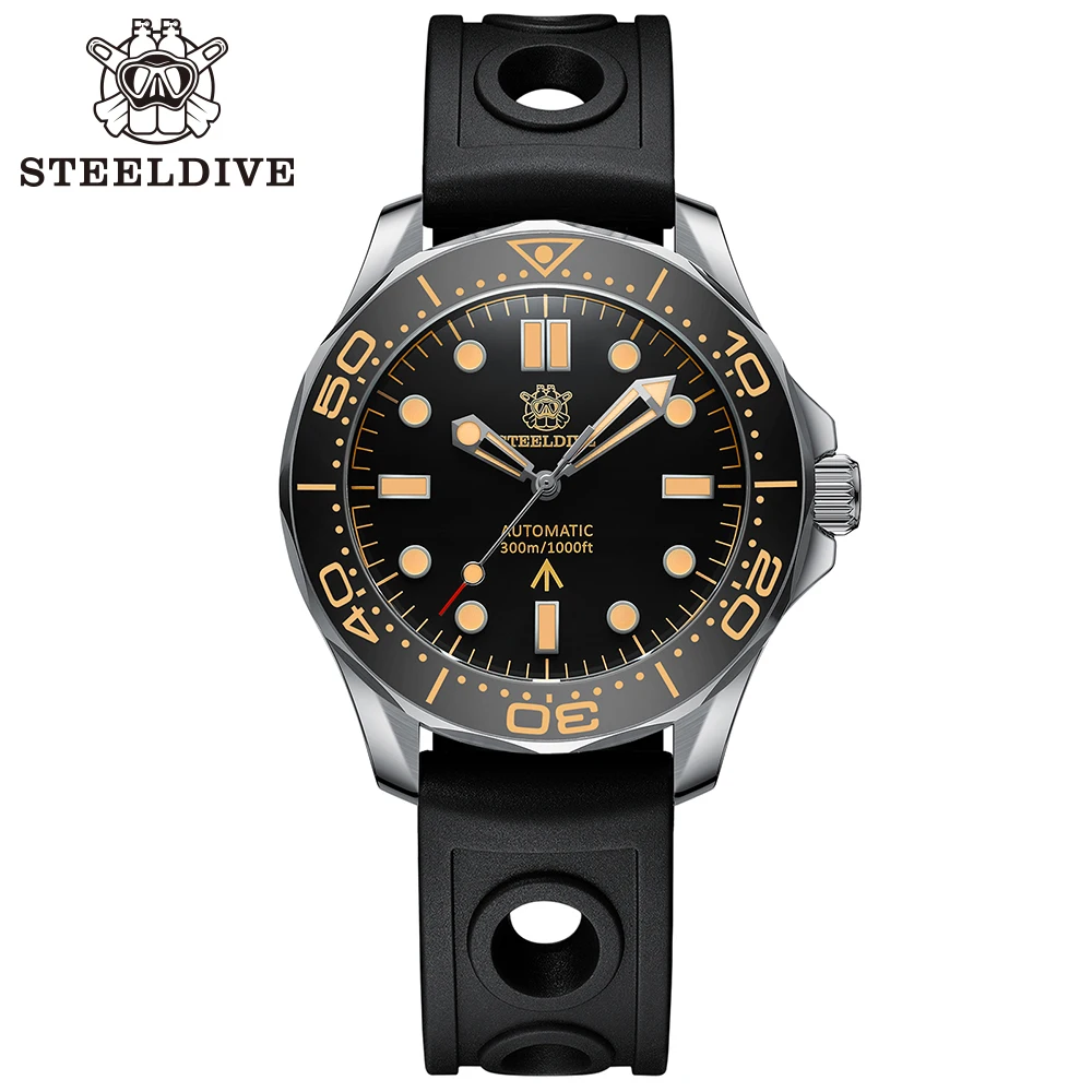 Top Trends: STEELDIVE SD1957 New Arrival 42MM Vintage Bezel 200M Waterproof NH35 Green Luminou Sapphire Glass Automatic Dive Watch Montre Shoppable Styles