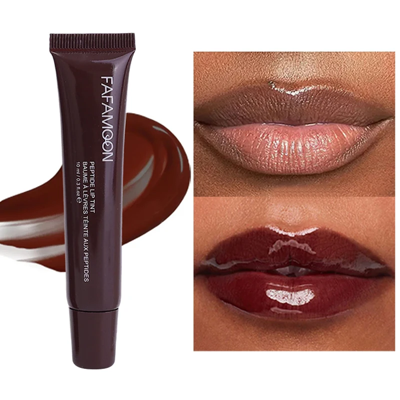 Top Trends: Punk Dark Brown Mirror Lip Gloss Lasting Moisturizing Nutritious Liquid Lipsticks Transparent Mineral Lips Oil Makeup Cosmetics Shoppable Styles