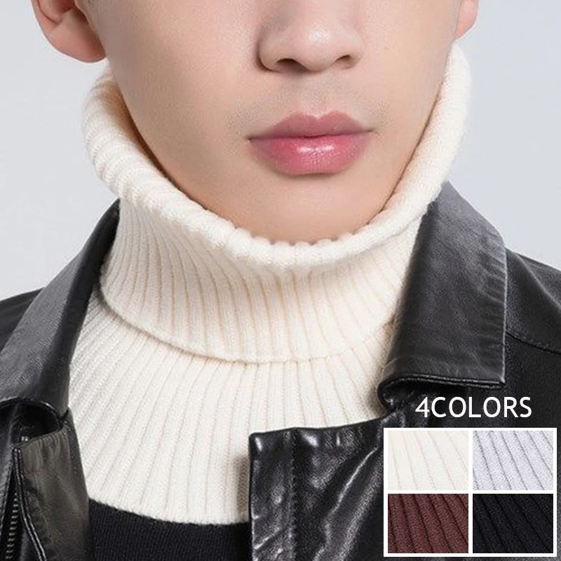 Top Trends: Winter Knitted Fake Collar Scarf Men Fake Collar Ruffles Scarves Warm Windproof False Collar Neck Sleeve Scarf Cycling Elastic Shoppable Styles