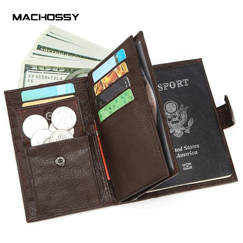 Top Trends: Genuine Leather Wallet Men&#039;s Wallets Passport Cover Female Large Capacity Passport Card Holders Coin Purse Wallets For Male Shoppable Styles