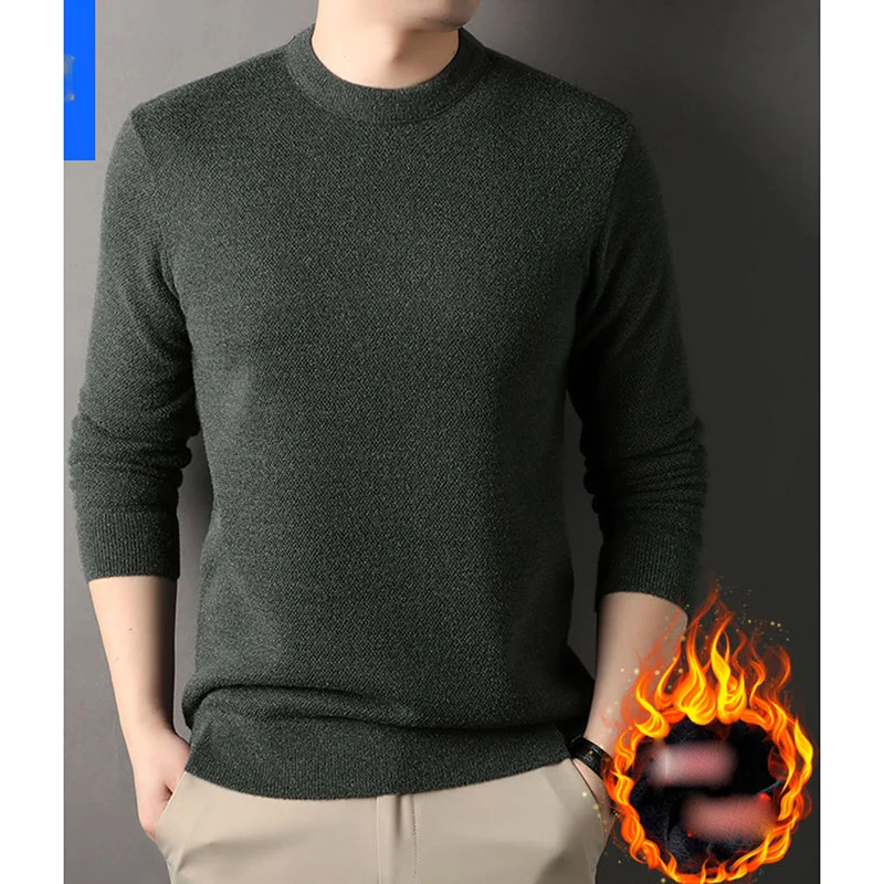 Top Trends: Fashion O-Neck Solid Color All-match Sweaters Men's Clothing 2023 Winter New Loose Knitted Korean Pullovers Casual Warm Tops Shoppable Styles