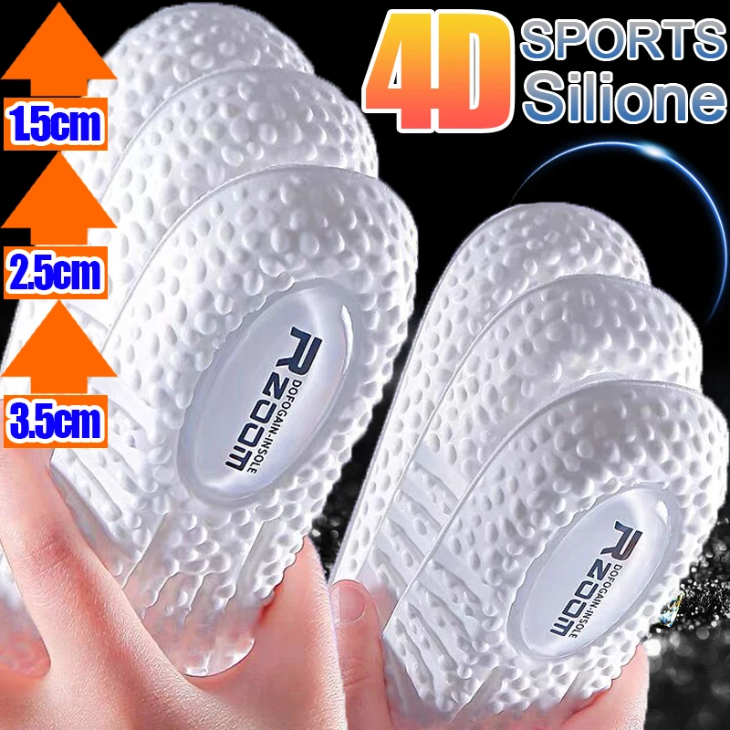 Top Trends: 4D Height Increase Insoles Women Men Memory Foam Sports Running Shoe Pads Flat Arch Support Cushions Heel Lift Feet Inserts Shoppable Styles