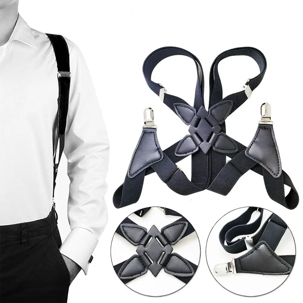 Top Trends: Shirt Clip Shoulder Strap Strap Clip Trousers Braces Adjustable Braces Hanging Pants Clip Men's Suspenders Clips Elastic Belt Shoppable Styles