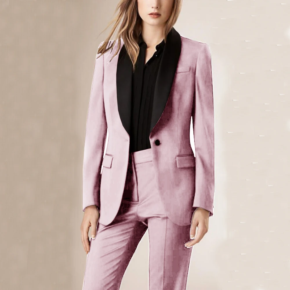 Top Trends: 1 Button Chic And Elegant Woman Set Jacket+ pants Women's Suit 2 Piece Set Shawl Collar Sets Luxury Pantsuit Blazer Shoppable Styles - Image 6