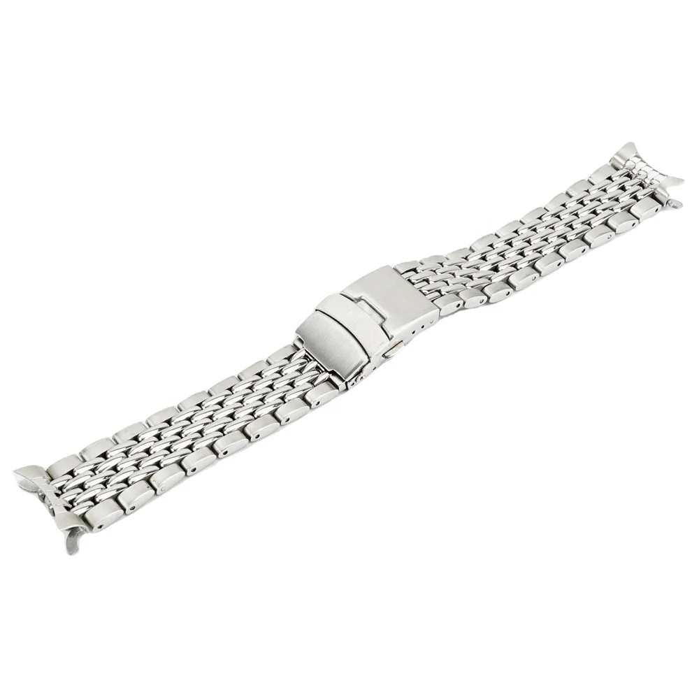 Top Trends: Silver 316L Stainless Steel Curved End 20MM 22MM Bead Of Rice Watch Band Fit For Omega SKX007 Wristwatch Shoppable Styles