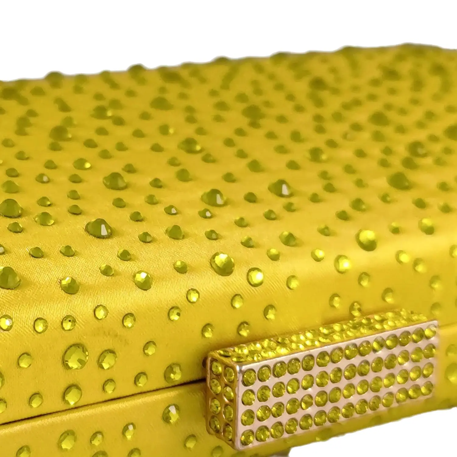 Top Trends: Boutique De FGG Women Yellow Crystal Evening Bags Wedding Party Rhinestone Purses And Handbags Bridal Box Clutch Bag Shoppable Styles - Image 4