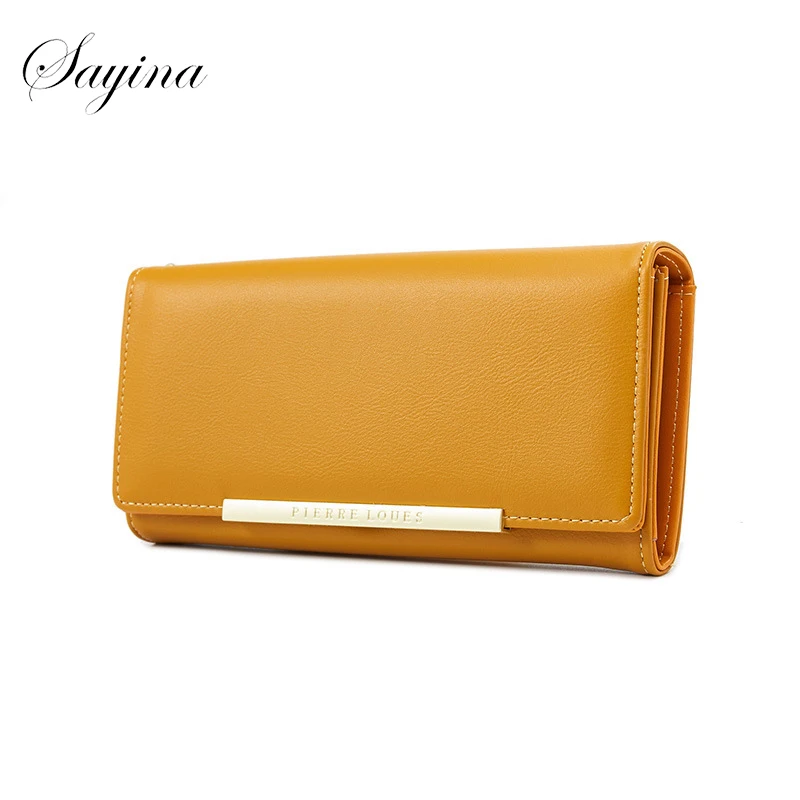 Top Trends: Luxury Leather Wallet For Women Many Departments Women Wallets Female Card Holder Purse Female Purses Long Clutch Coin Bag Shoppable Styles