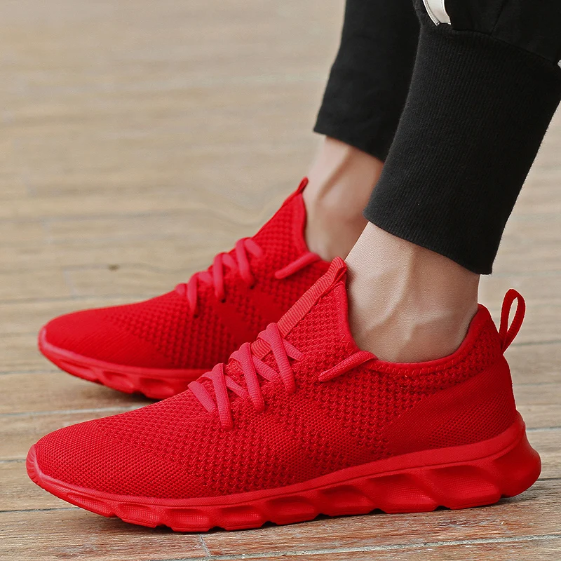 Top Trends: Non-slip Men's Running Shoes Knitting Mesh Breathable Shoes Men Sneakers Male Casual Jogging Men Sport Shoes Zapatos Para Correr Shoppable Styles - Image 4