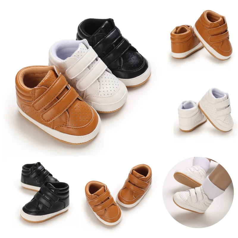 Top Trends: HAIZHIW Toddler First Walkers Infant Girl Shoes Newborn Baby Shoes Baby Boy Girl Shoes Classic Leather Rubber Sole Anti-slip Shoppable Styles