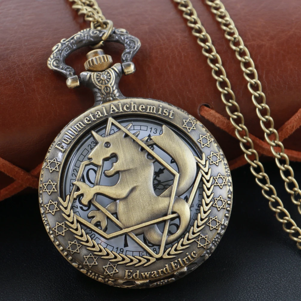 Top Trends: Alchemist Hollow Steampunk Quartz Pocket Watch Bronze Case Necklace Pendant Clock Chain Men&#039;s And Women&#039;s Christmas Gift Reloj Shoppable Styles