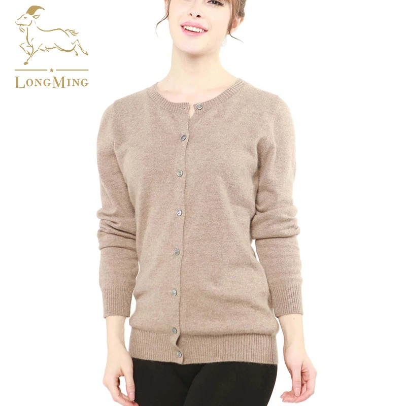 Top Trends: LONGMING Women Cardigan 100% Merino Wool Sweater Wool Blends Autumn Winter Warm Knitted Femme Cardigan Women Cashmere Sweater Shoppable Styles