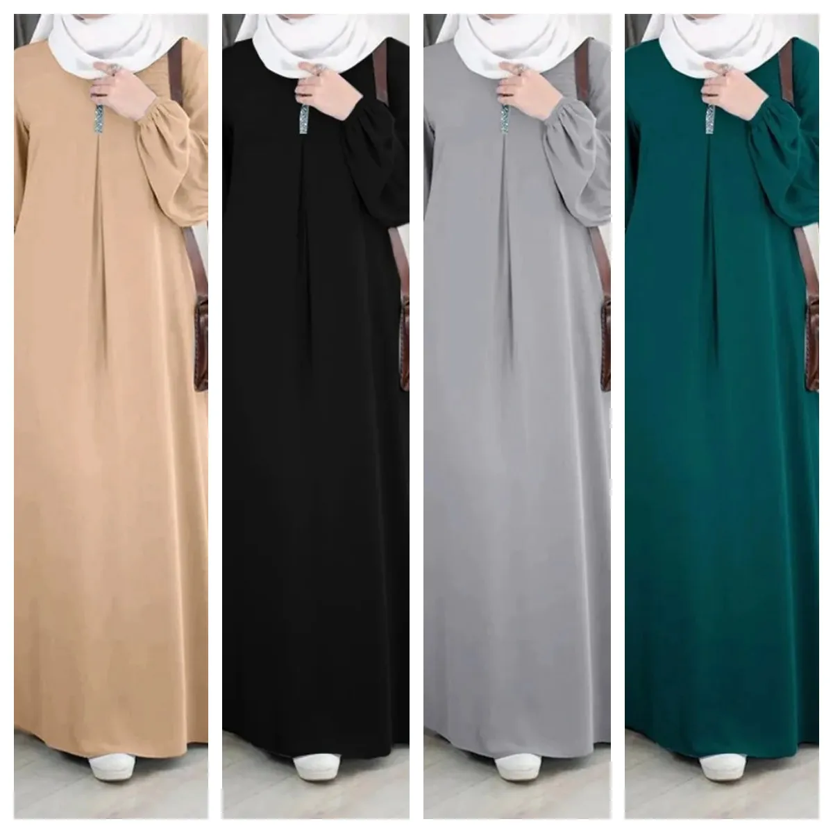 Top Trends: 2023 Islam Ramadan Abaya Casual With Sequins Abayas For Women Fashion Loose Women&#039;s Dress For Middle East, Arab, Türkiye Shoppable Styles