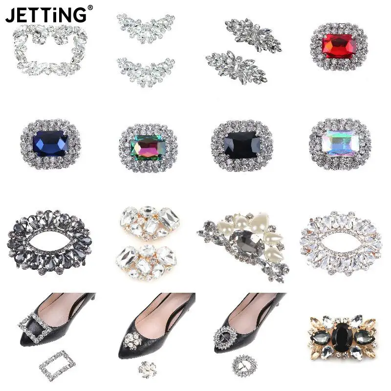 Top Trends: 1pc Rhinestones Crystal Decorations Women Shoes Clips DIY Shoe Charms Jewelry Bowknot Shoes Decorative Accessories Shoppable Styles