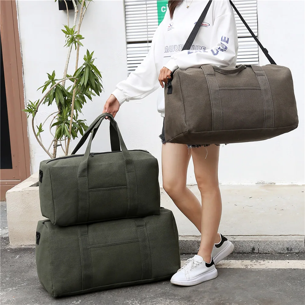 Top Trends: GNWXY Large Capacity Canvas Travel Bag Large Hand Luggage Bags Men Multifunctional Waterproof Portable Weekend Bag Dropshipping Shoppable Styles