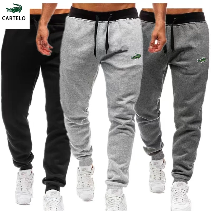 Top Trends: CARTELO Autumn Winter Muscle Fitness Running Training Sports Cotton Trousers Men's Breathable SlimBeam Mouth Casual Brand Pants Shoppable Styles