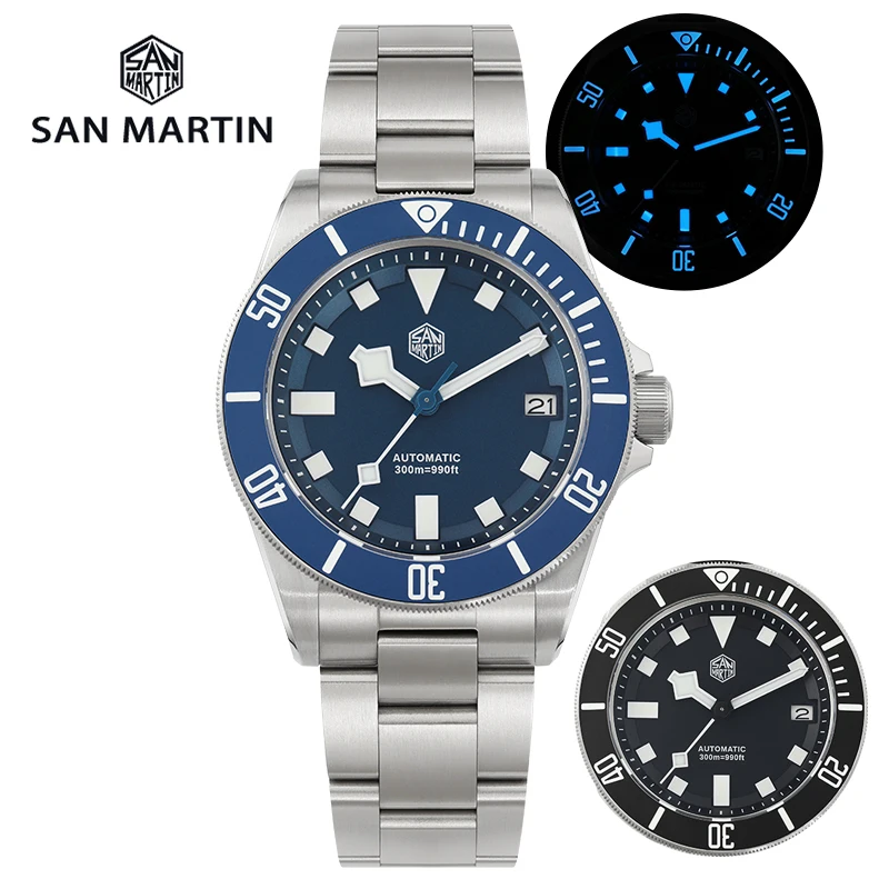 Top Trends: Watchdives X San Martin SN0121T Titanium Watch Sapphire Ceramic Bezel BGW-9 Luminous NH35 Automatic 39mm Luxury Diving Watch Shoppable Styles