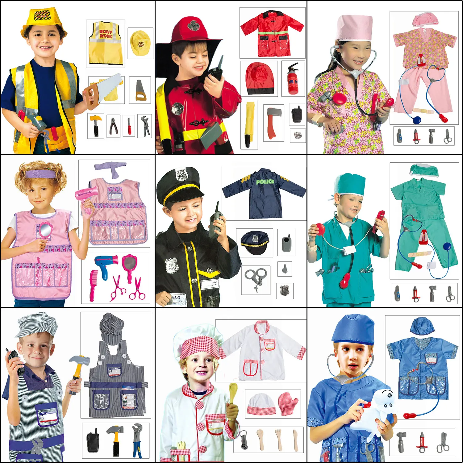 Top Trends: Umorden Kids Child Doctor Nurse Firefighter Astronaut Costume Occupation Game Role Play Kit Set For Boys Girls Party Fancy Dress Shoppable Styles