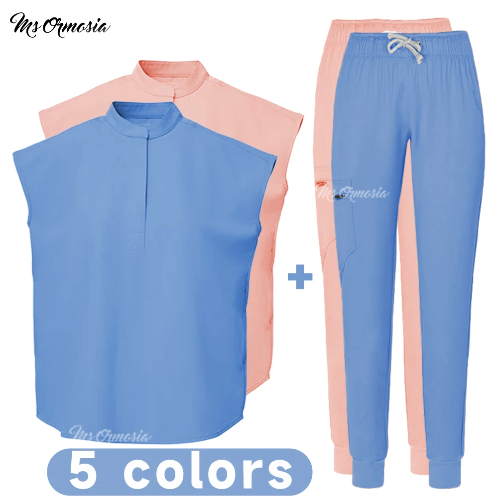 Top Trends: Medical Uniform Elastic Scrub Set Hospital Surgical Scrubs Tops Pants Nurse Nursing Workwear Doctors Clothes Medical Accessories Shoppable Styles