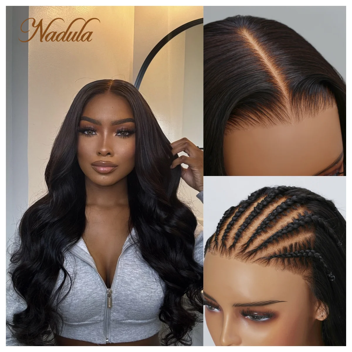 Top Trends: Nadula Hair 7x5 Pre Cut Lace Wig Wear &amp; Go Body Wave Bye Bye Knots Wig With Breathable Cap Natural Color Transparent Lace Wig Shoppable Styles