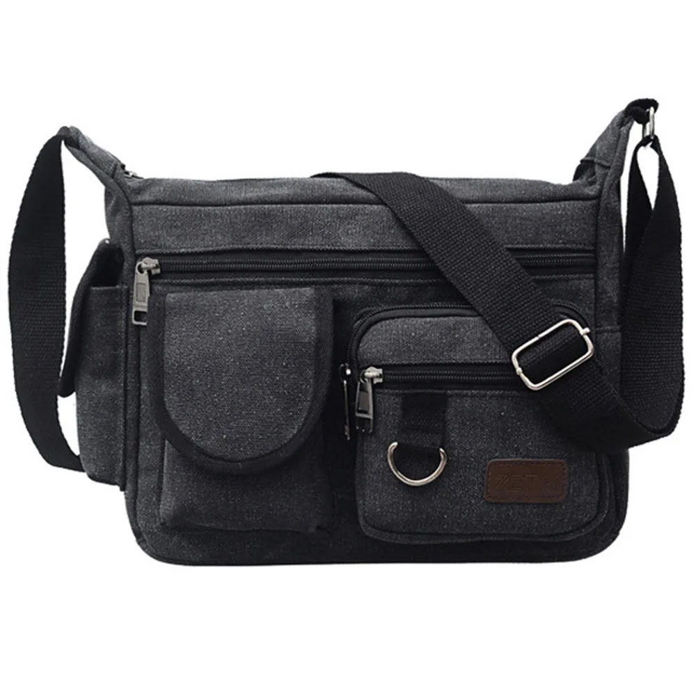 Top Trends: 13.3 Inch Canvas Messenger Bag - Vintage Crossbody Shoulder Bag Shoppable Styles