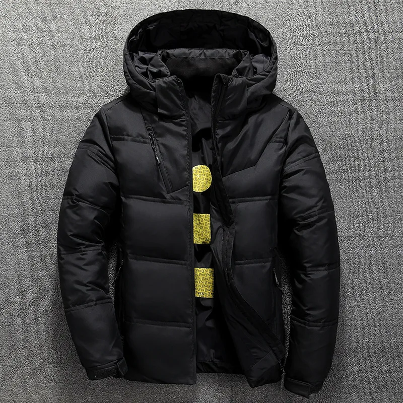 Top Trends: New White Duck Down Jacket Men Winter Warm Solid Color Hooded Down Coats Thick Duck Parka Male High Quality Winter Outdoor Coat Shoppable Styles