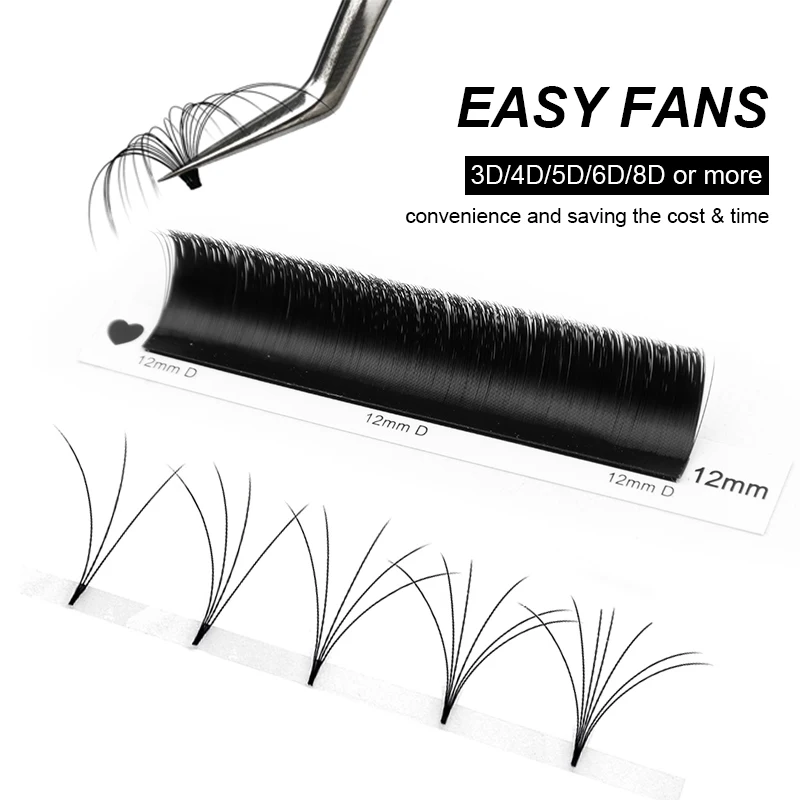 Top Trends: Winky Beauty Russian Easy Fan Lash Extension Self Fanning Eyelashes Matte Black Natural Soft Self Fanning False Lash Extensions Shoppable Styles - Image 4