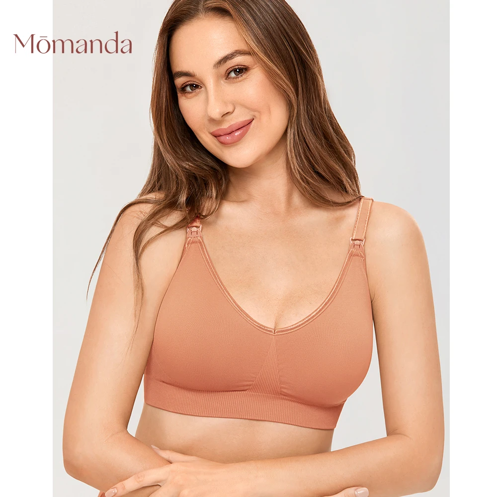 Top Trends: Momanda Wirefree Nursing Bra Breastfeeding Maternity Seamless Comfort Support Bra Molded Removable Cups Soft Lactation Pregency Shoppable Styles