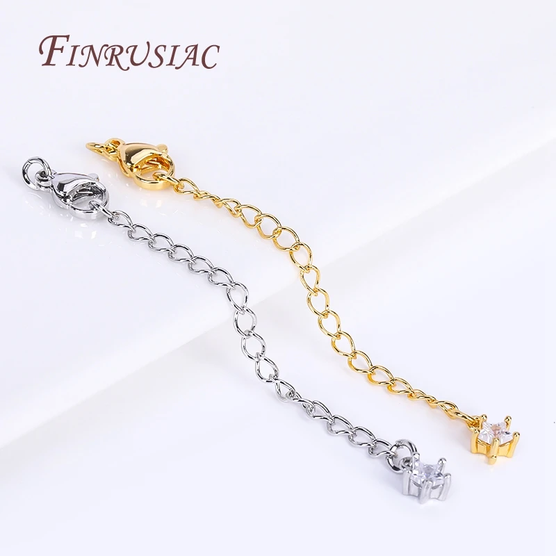 Top Trends: 8 Types Full Length 70mm 18K Real Gold Plated Brass Extended Extension Tail Chain With Lobster Clasps, Chain Extender Shoppable Styles - Image 4