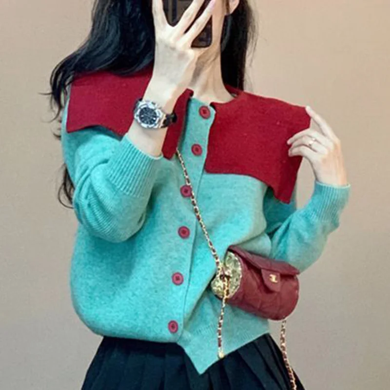 Top Trends: Fashion Loose Button Korean Cardigan Sweaters Female Clothing 2023 Autumn New Knitted Commute Tops All-match Casual Coat Shoppable Styles