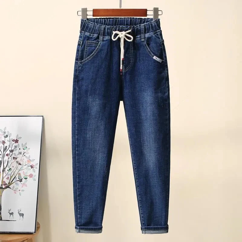 Top Trends: Oversize 100kg Baggy Jeans Women Elastic High Waist Harem Vaqueros Casual Jogger Denim Pants 2023 Ankle Length Cowboy Pantalones Shoppable Styles - Image 5