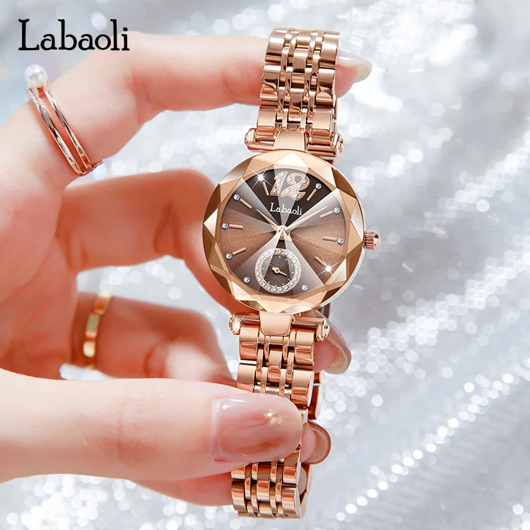 Top Trends: LAOBAOLI Rose Gold Women Wrist Watches For Ladies Stainless Steel Quartz Watches Female Rhinestone Clock Hour Gift For Dropship Shoppable Styles