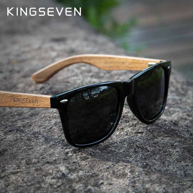 Top Trends: KINGSEVEN Brand 2023 Fashion Handmade Natural Wooden Sunglasses For Men Women Polarized Sun Glasses UV400 Mirror Male Eyewear Shoppable Styles