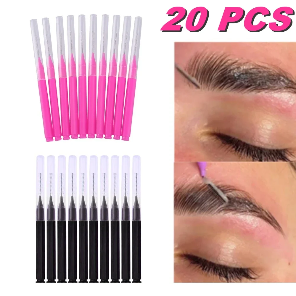 Top Trends: 20Pcs Mini Eyebrow Brush Brow Perm Brush Disposable Brow Lifting Brushes Bendable Micro Eyelash Brush Applicators Makeup Tools Shoppable Styles