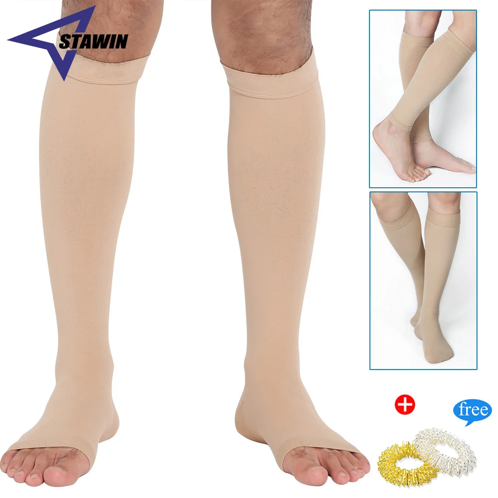 Top Trends: S-7XL Knee High Brace Medical Compress Stocks Firm Support 20-30 MmHg Varicose Veins Stovepipe Sock Unisex Therapeutic Leg Brace Shoppable Styles