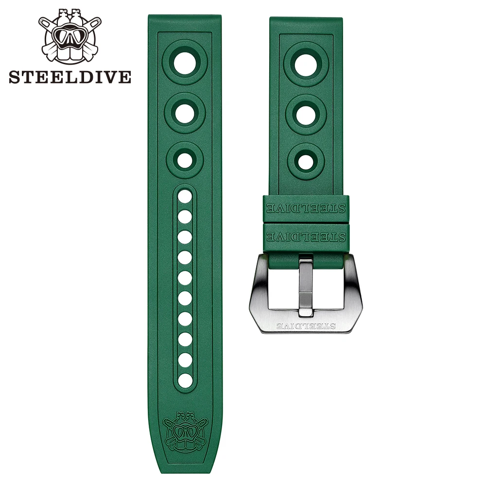 Top Trends: SD2201 Steeldive Diving Watch Rubber Strap Soft 20mm 22mm Watch Band Candy Color Tropic Strap Diver Watch Parts Shoppable Styles