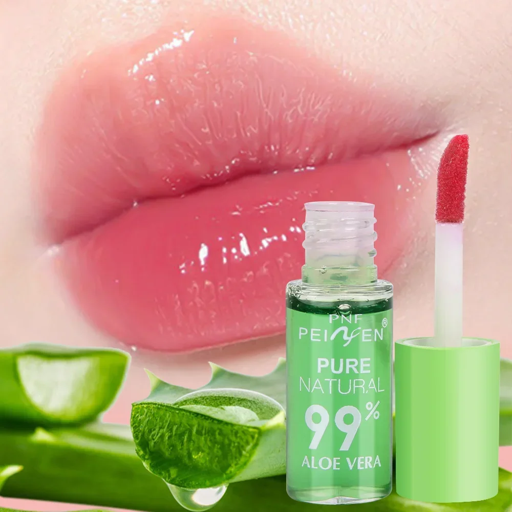 Top Trends: 1PCS Waterproof Moisturizing Natural Aloe Lip Gloss Changable Color Portable Long Lasting Nutritious Lipstick Lips Care Shoppable Styles