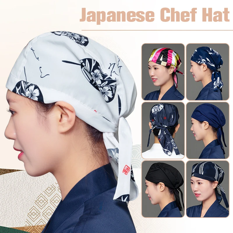 Top Trends: Unisex Japanese Style Chef Hat Sushi Restaurant Cooking Bakery Kitchen Hat Pirates Chef Cap Catering Waiter Work Hats Beanies Shoppable Styles