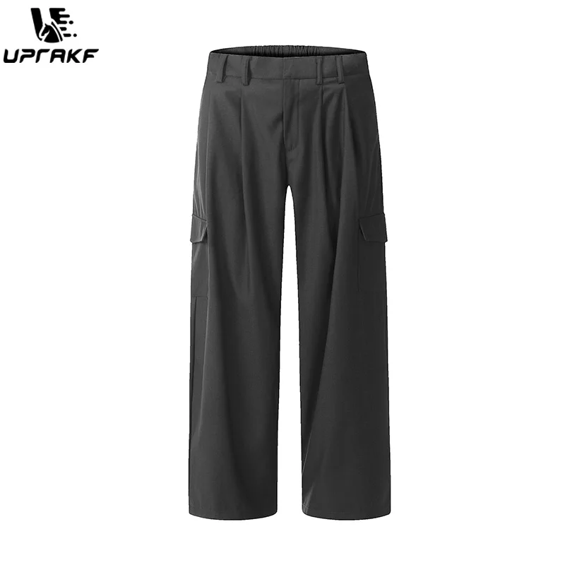 Top Trends: UPRAKF Straight-leg Casual Trousers Wide Leg Baggy Comfort Autumn Pantalones High Quality Shoppable Styles