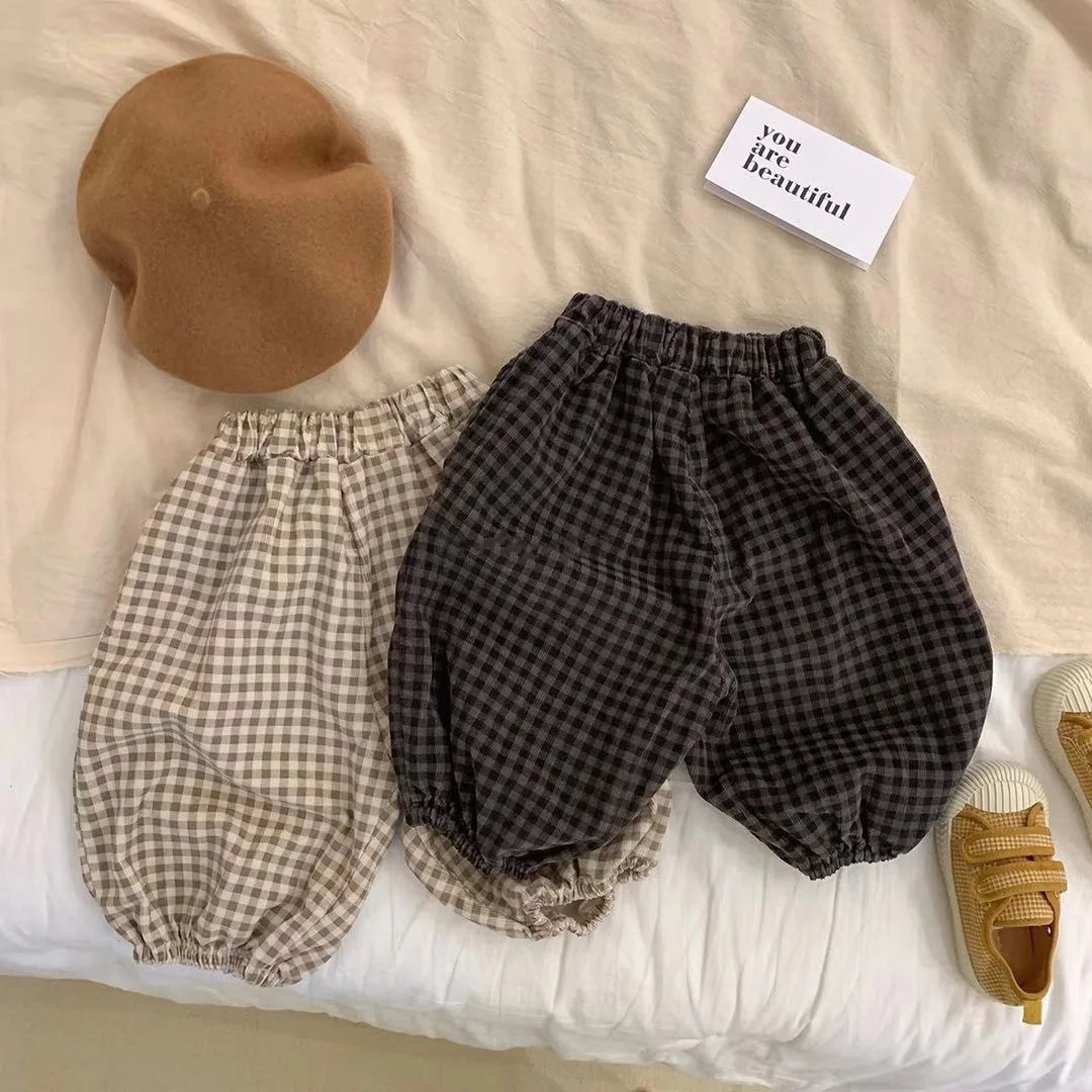 Top Trends: 2023 Autumn New Baby Loose Corduroy Trousers Boys Girls Plaid Pants Infant Toddler Casual Jogger Pants Baby Mosquito Proof Pants Shoppable Styles